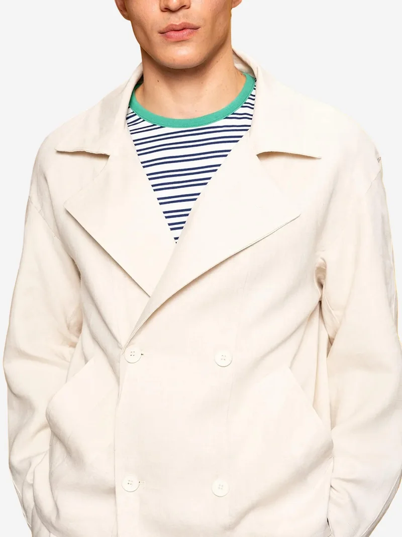 جيستو GIESTO Double Breasted Linen Jacket